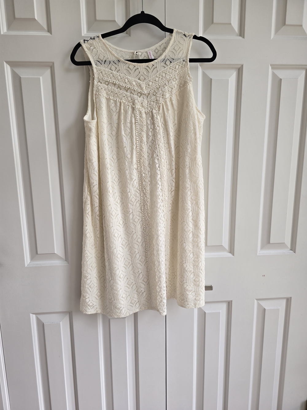Xhilaration Cream Lace Sleeveless Mini Dress